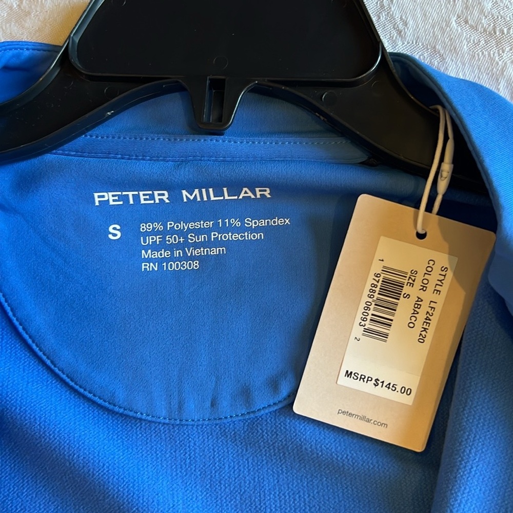 Peter Millar- Lightweight Jacket Abaco Blue New With Tags Small Two Way Zipper - Picture 11 of 17